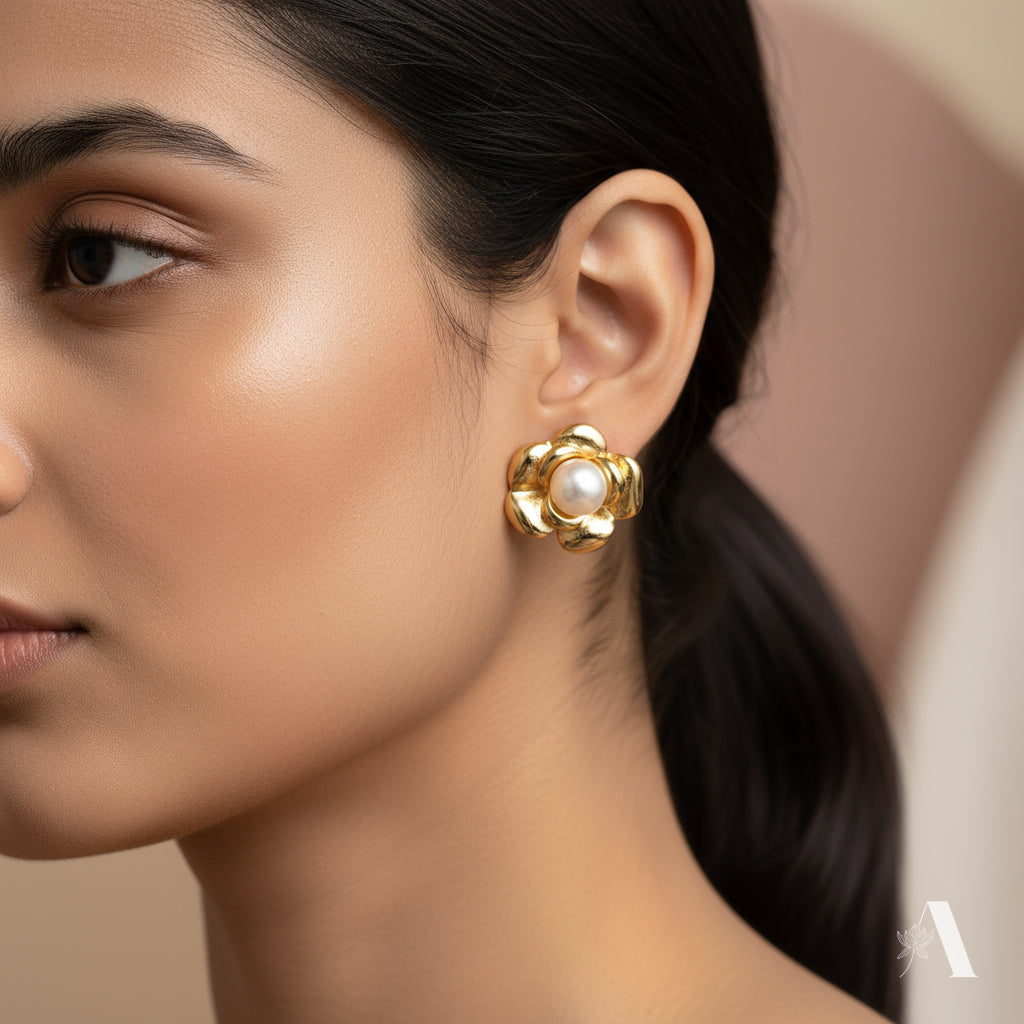 Bloom Circle Lotus Studs