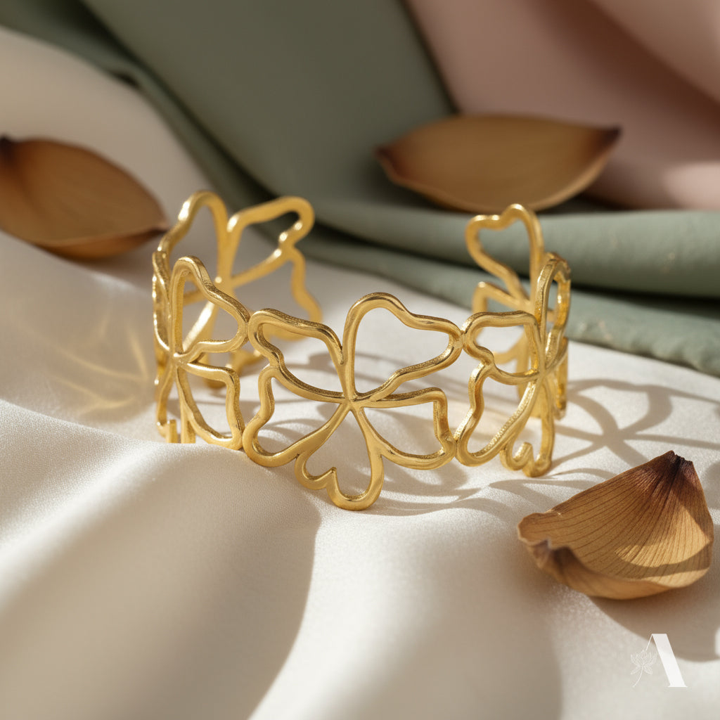 Golden Flutter Openwork Cuff