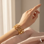 Golden Flutter Openwork Cuff
