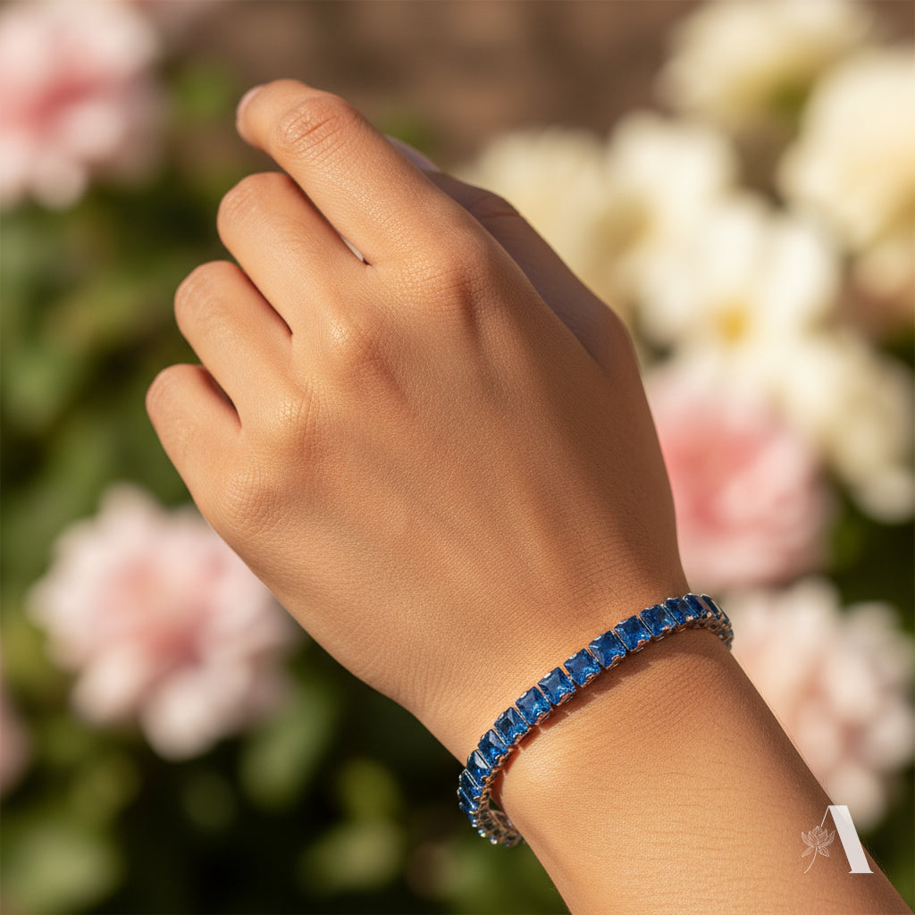 Azure Blue Tennis Bracelet