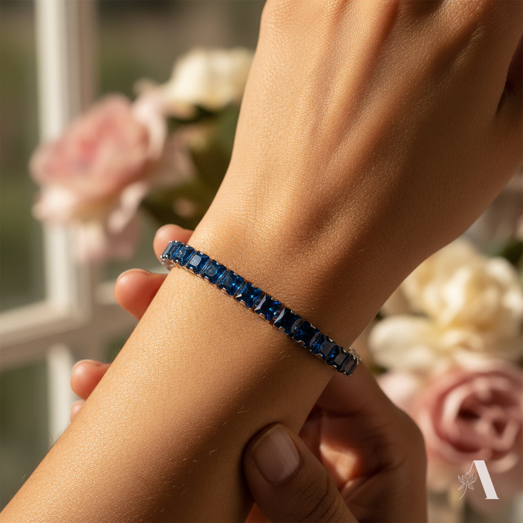Azure Blue Tennis Bracelet