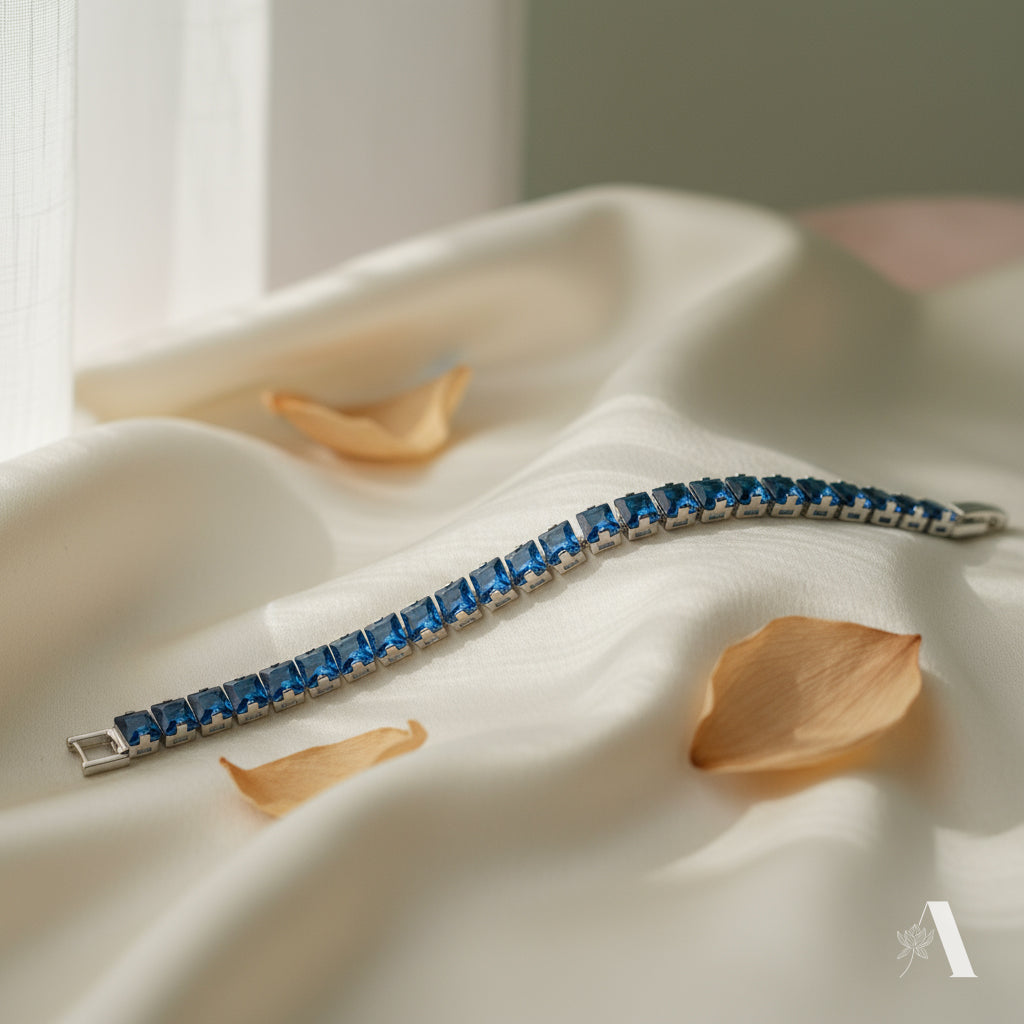 Azure Blue Tennis Bracelet