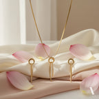 Circle Drift Pendant Necklace and Earring Set