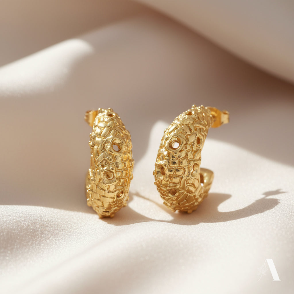 Coral Reef Textured Hoops