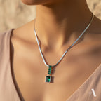 Emerald Cascade Pendant Necklace