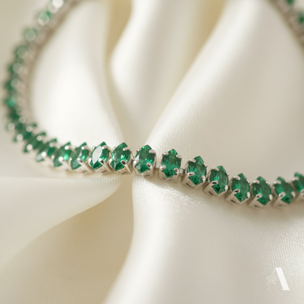 Émeraude Green Tennis Bracelet