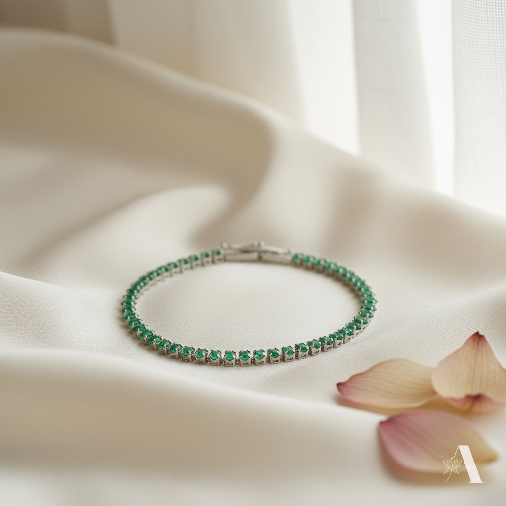Émeraude Green Tennis Bracelet