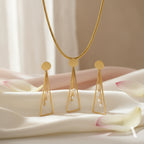 Geometric Prism Necklace and Earring Set