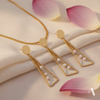 Geometric Prism Necklace and Earring Set