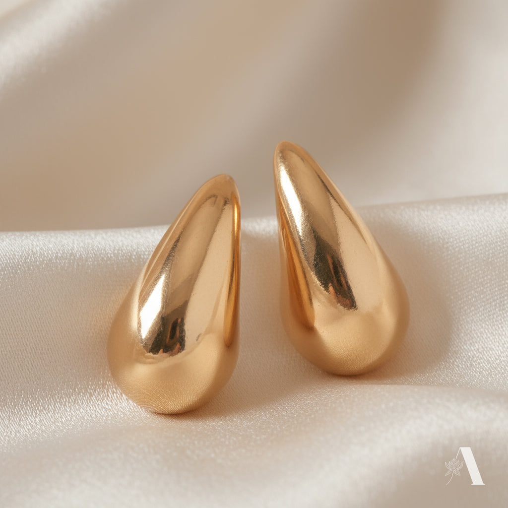 Lotus Petal Teardrop Drops