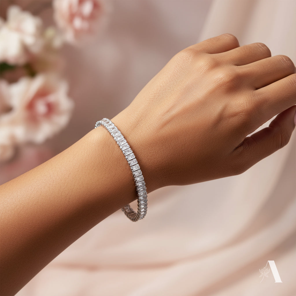 Lumière White Tennis Bracelet