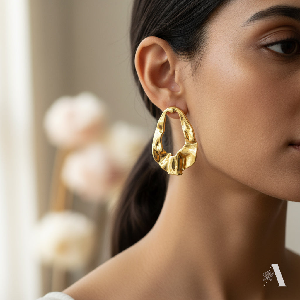 Molten Aura Textured Hoops