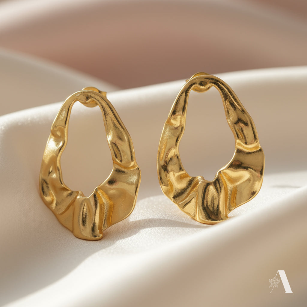 Molten Aura Textured Hoops