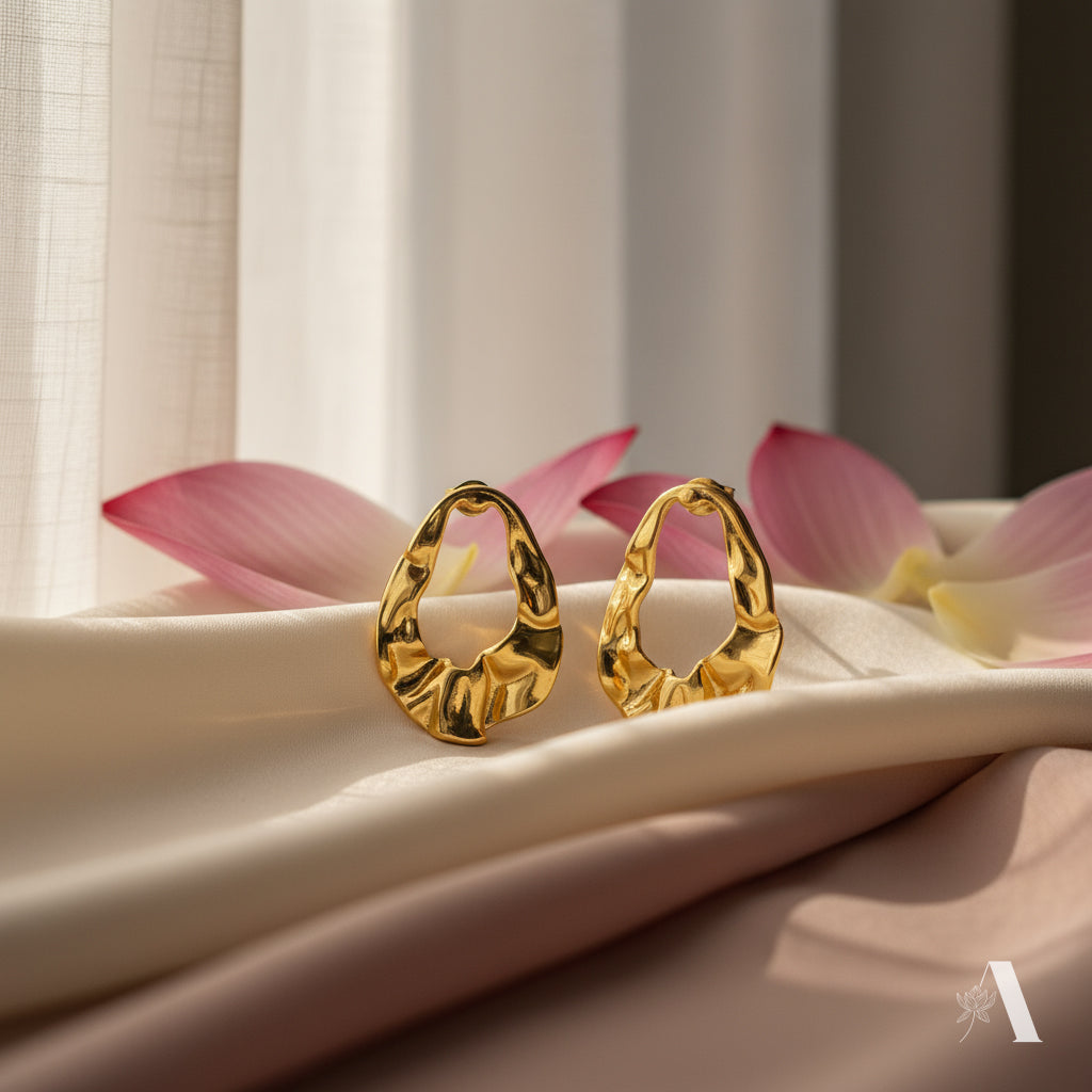 Molten Aura Textured Hoops