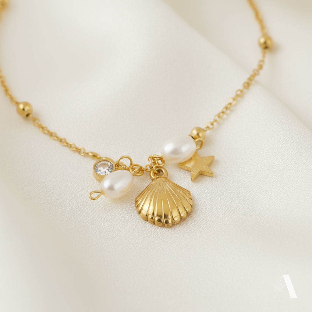 Shoreline Shell Charm Bracelet
