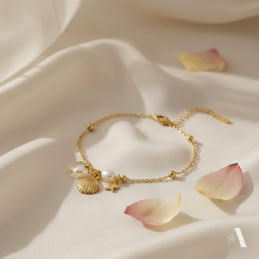Shoreline Shell Charm Bracelet