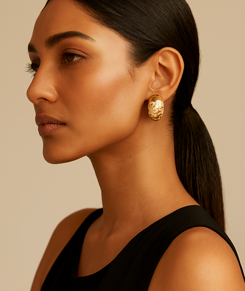 Golden Veil Studs